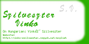 szilveszter vinko business card